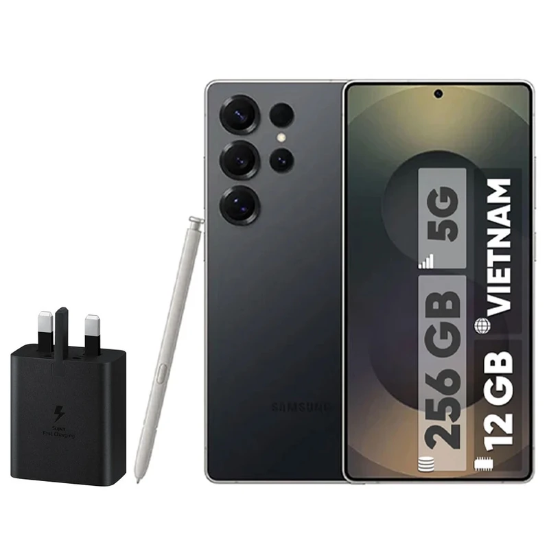 گوشی سامسونگ Galaxy S25 Ultra رجیسترشده دو سیمکارت 256 گیگابایت با رم 12 گیگابایت - پک ویتنام - به همراه شارژر 45 وات سامسونگ